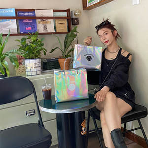 Sacs de courses promotionnels en PP laminé recyclé avec logo personnalisé, revêtement en film PP, imperméables, sacs fourre-tout écologiques en PP tissé - Product Image 1