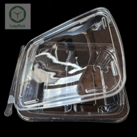 Contenitori Monouso in Plastica Trasparente con Coperchio a Cerniera, Antiappannamento, Ermetici, Rettangolari, per Hamburger, Pane e Alimenti Congelati