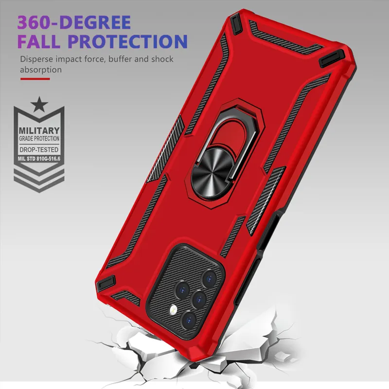 Drop Shipping Telefoon Case Voor Zte A51 A71 Tpu Pc Carmount Houder Kickstand Covers Voor Zte Blade V30 V40 Smart Pro 5G