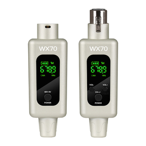 Hệ thống micro không dây chất liệu ABS di động kép Bộ thu tín hiệu động có dây Phụ kiện điều chế kỹ thuật số đa hướng cho - Product Image 4