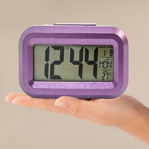 Decorative Indoor Mini Date Temperature <strong>Timer</strong> Display <strong>Digital</strong> <strong>LCD</strong> Alarm and Snooze Night Light <strong>Clock</strong> - Product Image 2