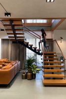 CBMmart – plaque latérale intérieure double stringer, pas en bois, câble en verre, escaliers droits, escalier en forme de L