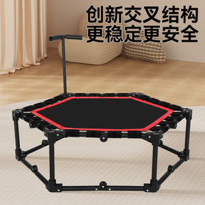 Trampolín con estructura de acero para uso en interiores, capacidad de carga de 200 kg, diseño duradero, cama de salto segura para adultos y niños. - Product Image 4