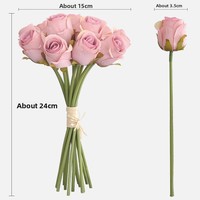 Bouquet de roses artificielles portatif pour la décoration de la maison, accessoires de photographie de mariage