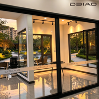 Puerta Corredera Moderna de Fibra de Vidrio Ultra Delgada con Marco Estrecho y Resistente, 24 mm de Grosor Visible para una Vista Panorámica, Uso en Exteriores y Centros Comerciales