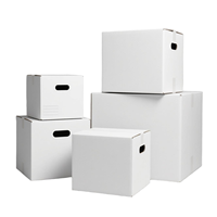 Personnalisé 3/5 Couche UV Étanche Gaufrage Expédition Déménagement Emballage Dur Cadeaux Blanc Uni Kraft Ondulé Carré Rigide