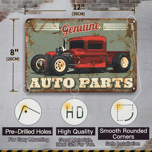 Letrero Metálico Vintage de Piezas de Automóviles, Decoración Retro para Pared de Garaje o Taller, Arte Mecánico para Bar o Cuarto de Hombre, para Entusiastas de Autos Clásicos - Product Image 4