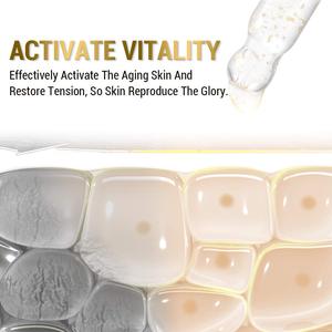 24K crema idratante siero viso oro arricchito con vitamina C, acido ialuronico, vitamina E crema per la riduzione delle rughe giorno E notte - Product Image 2