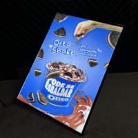 Lightbox LED Sottile per Pubblicità con Facile Cambio Poster, Espositore Luminoso per Menu e Promozioni in Negozio