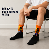 Chaussettes d'automne personnalisées OEM pour adultes - Polyester/Nylon/Coton/Fibre de bambou/Laine, résistantes aux boucles, séchage rapide, tricot sans couture