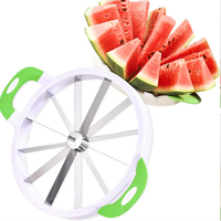 Groothandel Keuken Gadget RVS Handmatige Watermeloen Snijder Snijmes Fruit Groente Snijgereedschap Anti-aanbaklaag Draagbaar
