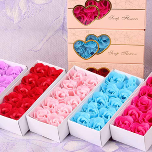 Juego de Regalo de Jabones en Forma de Rosa de Doble Corazón, Recuerdos de Boda, Regalos para el Día de la Madre, Jabones Eternos en Forma de Flores para Regalos de Boda - Product Image 2