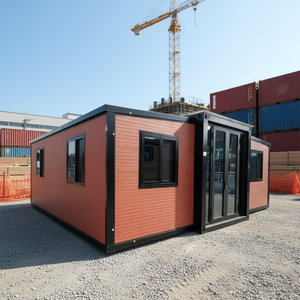 Casa Contenedor Plegable de 20 pies con Paneles Sándwich Transpirables, Casa Móvil Modular Expandible, Dormitorio Moderno, Entrada, Taller Exterior - Product Image 1