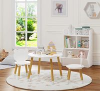 Ensemble table et chaises en bois pour enfants une table de jeu pour enfants avec 2 chaises adaptées aux filles et aux garçons