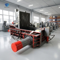 Presse à balles hydraulique robuste pour ferraille 60 kW pour le compactage de carrosseries d'occasion, aluminium, cuivre et tôles d'acier