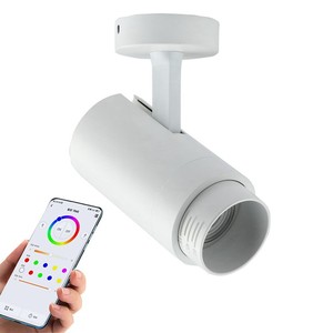 Spot LED sur rail RGB noir, contrôle par application, faisceau réglable, lumière du jour 6000K, CRI 90, intensité variable, pour présentoirs de magasin et usage domestique - Product Image 2