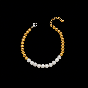 Fashion <b>Beaded</b> <b>Bracelet</b> 316L Stainless Steel PVD <b>Gold</b> Plating Sustainable Resistant Jewelry for Women - Product Image 3