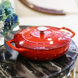 Ensemble de casseroles <span class=keywords><strong>en</strong></span> <span class=keywords><strong>fonte</strong></span> émaillée Happiness Premium <span class=keywords><strong>30</strong></span> <span class=keywords><strong>cm</strong></span>, pot à fruits de mer, ustensiles de cuisine pour la vente <span class=keywords><strong>en</strong></span> gros - Product Image 4