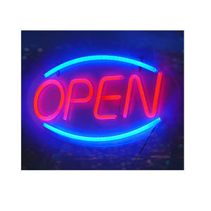 <span class=keywords><strong>Lampe</strong></span> LED <span class=keywords><strong>néon</strong></span> bleue alimentée par USB en silicone <span class=keywords><strong>Lampe</strong></span> de table à piles pour la maison, la fête, le bureau Décoration murale 5V Plastique acrylique - Product Image 1