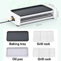 Barbecue électrique multifonctionnel sans fumée, design sur mesure, gril de cuisson double face pour brochettes de viande