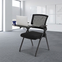Chaise de formation pliable avec tablette d'écriture, chaise empilable en maille pour salle de conférence, bureau, salle de formation