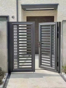 Customized Modern Main Simple <strong>Gate</strong> <strong>Design</strong> Outdoor Courtyard Swing <strong>Single</strong> Door Main <strong>Gate</strong> for Houses
