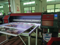 Rouleau à plat de 2m, machine d'impression à éco-solvant grand format, imprimante numérique à jet d'encre en vinyle 2000d à conduction UV