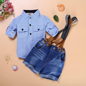 Conjunto de Ropa de Verano para Bebé, Camisa a Rayas y Pantalones, Ropa para Bebé Niño de Fábrica - Product Image 1