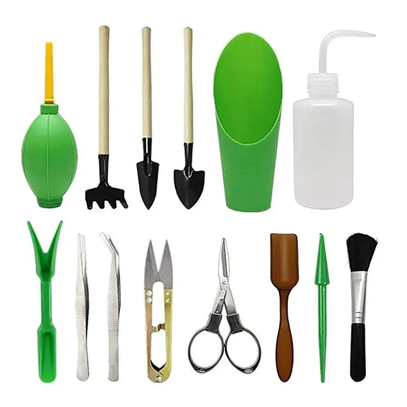 14 Pcs Vetplant Gereedschap Set Mini Tuin Planten Watering Tool Kit Voor Succulent Miniatuur Tuinieren Plant Care