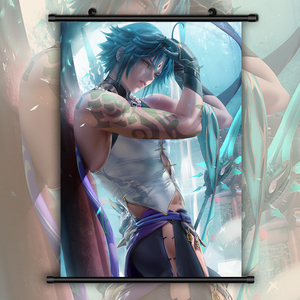โปสเตอร์ผ้าติดผนังลายการ์ตูนเกม Genshin Impact ตัวละครเสี่ยว สำหรับตกแต่งบ้าน คอสเพลย์ ไม่มีการเซ็นเซอร์ - Product Image 1