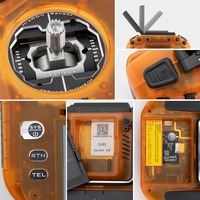 Transmisor HelloRadio V15 MAX 1000mW ELRS Gemini con Pantalla Táctil IPS de 4.3 Pulgadas, Gimbal Metálico CNC, Control Remoto RC de 16 Canales, Naranja y Negro