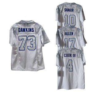 Camisetas de Fútbol Americano al por Mayor para Mujer, Cosidas, con el Número 73 Dawkins, 17 Allen, 10 <span class=keywords><strong>Shakir</strong></span>, 4 Cook III, 0 Coleman, Camisetas de Malla de los Buffalo - Product Image 6