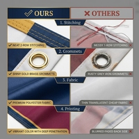 Drapeau d'événement sportif personnalisé imprimé 3x5 pieds en polyester avec logo, bannière volante pour une ambiance de supporter