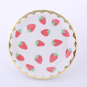 Juego de Vajilla Desechable DAMAI con Diseño de Fresas, Artículos para Fiestas Temáticas de Fresas, Platos de Fresas, Decoraciones de Cumpleaños para Fiestas de Frutas - Product Image 3