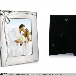 Chất lượng cao bạc mạ khung ảnh 20x25cm (8R) dọc ngang kim loại hình ảnh khung cho đám cưới và trang trí nội thất - Product Image 2