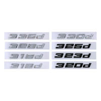 Lettres de coffre de voiture étanches en ABS chromé argenté 20 mm, emblèmes 320d 530d pour la série 1 2 3 4 5 6 7, style de voiture Business/Luxe