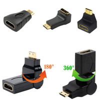 Adaptateur convertisseur HDTV ERE en forme de L à 360 degrés avec protection OTP, en ABS, pour boîtier TV, ordinateur portable, AC (mâle/femelle)