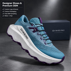 Zapatillas de Lujo de Diseñador para Hombre y Mujer, Zapatillas Deportivas de Punto Azules de Alta Calidad con Suela Gruesa, Nuevas - Product Image 1