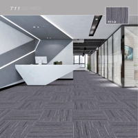 Schwarz-Weiße Linien Kommerzielle Bestseller Günstige PP und PVC 50*50cm Büro-Teppichfliesen