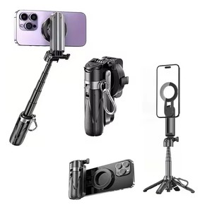 Versión magnética Selfie Stick trípode para teléfono móvil agarre extensible soporte de teléfono plegable con <span class=keywords><strong>Control</strong></span> <span class=keywords><strong>remoto</strong></span> para Vlog Live - Product Image 1