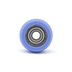 Poulies en caoutchouc revêtues de roulements 623ZZ fournies par le fabricant, 3*14.2*7mm, rouleaux silencieux en caoutchouc souple PU, roues de guidage - Product Image 1