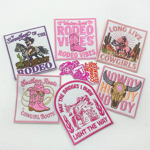 Western Cowgirl Atacado Custom Iron on Embroidery Patches para Hat Rodeo Howdy Costura em Patches Hat Alta Qualidade Factory Patch - Product Image 1
