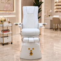 Fauteuil de pédicure spa Whirlpool avec bassin pour les pieds, massage, en cuir PU, avec siège mobile