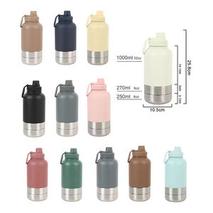 Botella de Agua Portátil para Perro de Acero Inoxidable con Logotipo Personalizado, Nuevo Estilo, Grande, 1000 ml, 32 oz, IPX6, 3 en 1, Termo de Viaje - Product Image 2