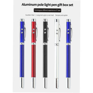 Stylo multifonction 5 en 1 IStapromo Gifts : pointeur rétractable télescopique, antenne, stylo magnétique, lampe torche LED, stylo à bille avec étui métallique - Product Image 2
