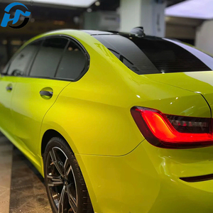 PET TPU Cast Factory Venta al por mayor PET HD Gloss Crystal Yellow Green Car Wrap Vinilo Un rollo completo Tamaño 1.52X1 8M/5X60FT - Product Image 6