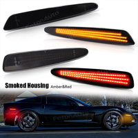 4 Luces LED Laterales Blancas, Ámbar y Rojas para Chevy Chevrolet Corvette C6 2005-13, Luces Indicadoras de Señalización para Guardabarros, Venta al Por Mayor