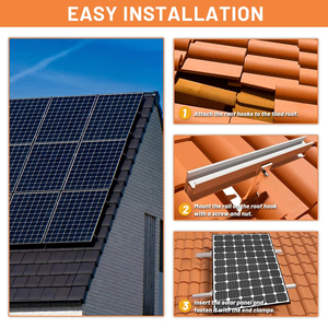 Vente en gros de fixation de toit de panneaux solaires Ensembles de montage de construction PV <span class=keywords><strong>Crochet</strong></span> solaire - Product Image 6