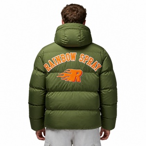 Veste matelassée imperméable pour homme, veste d'hiver rembourrée de style designer, veste en duvet <span class=keywords><strong>vert</strong></span> en polyester, veste matelassée personnalisée pour homme - Product Image 3