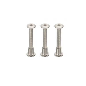 Juego de tornillos de cabeza hexagonal GR5 de 25 mm, poste de unión Chicago, fijación de acero cincado para muebles, sillas, mesas y gabinetes - Product Image 1